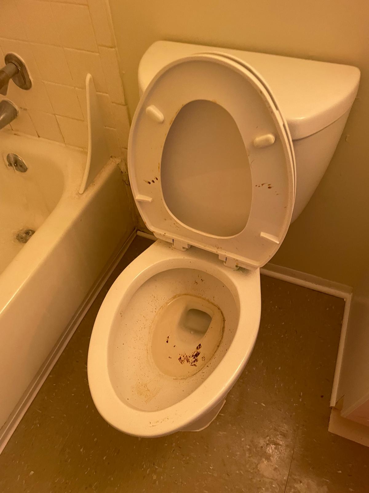 Bathroom before cleaning